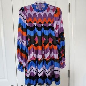 Karlie Multicolor Chevron Mini Dress